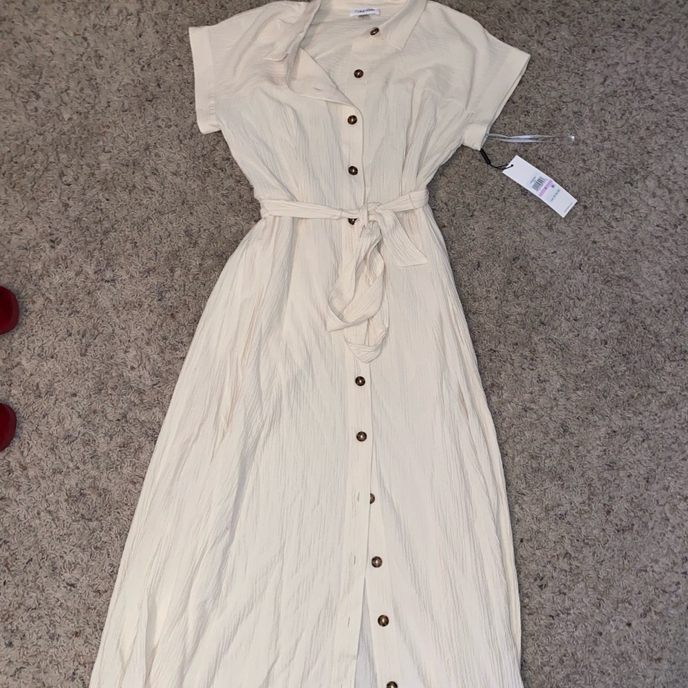Calvin Klein cream colored dress. Original tags
